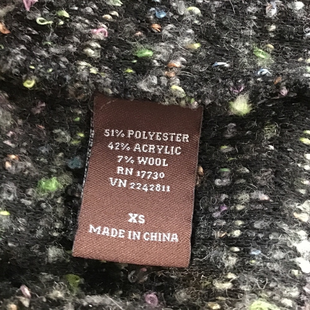 KNOX Rose Size XS Cardigan Vest Open Boho Duster Soft Boucle Gray Green Pink - Picture 9 of 10